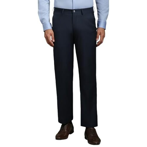 Louis Philippe Men's Regular Work Utility Pants (Lptfmrgbu69615_Navy