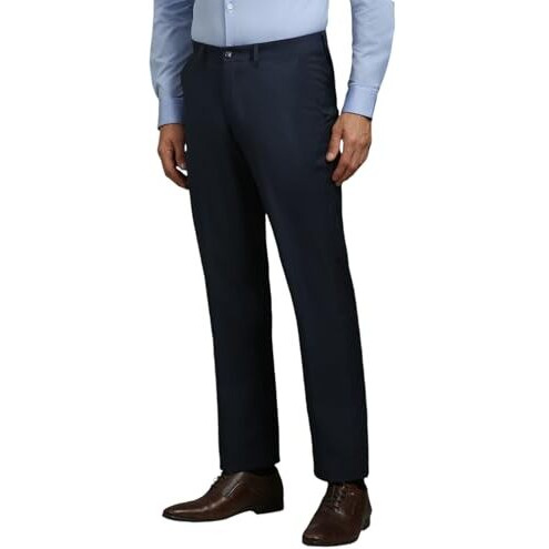 Louis Philippe Men's Regular Work Utility Pants (Lptfmrgbu69615_Navy
