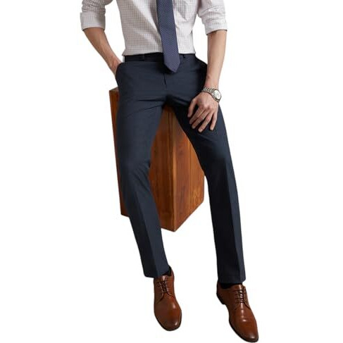 Louis Philippe Men's Slim Work Utility Pants (Lptfmslpj53796_Navy