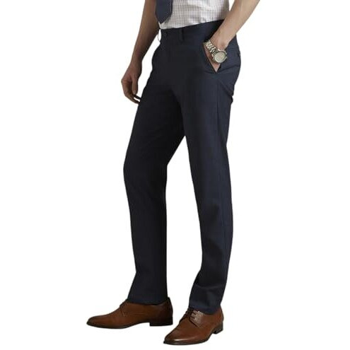 Louis Philippe Men's Slim Work Utility Pants (Lptfmslpj53796_Navy