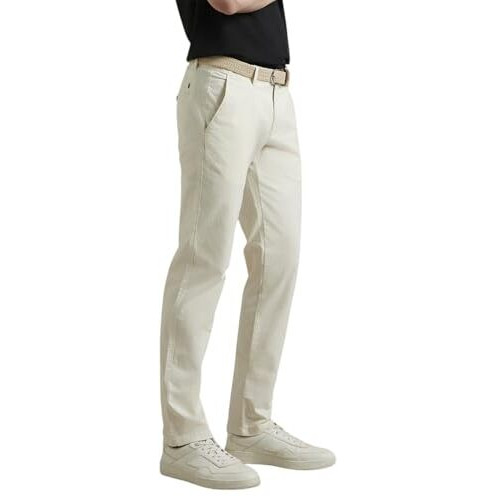 Louis Philippe Men's Slim Casual Pants (Lytfcslpe01436_White
