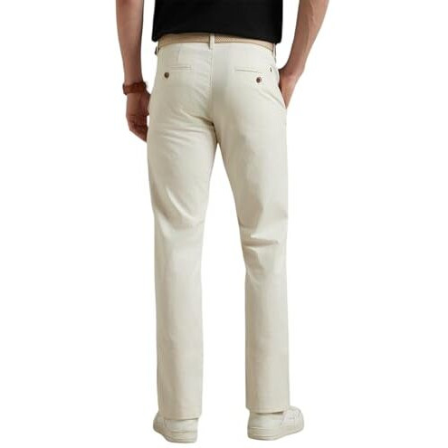 Louis Philippe Men's Slim Casual Pants (Lytfcslpe01436_White