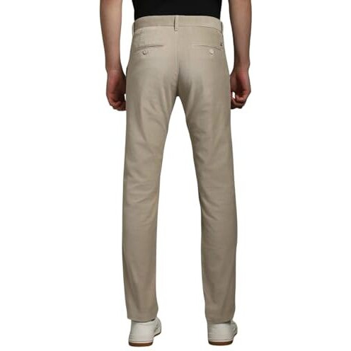 Louis Philippe Men's Slim Casual Pants (Lytfcslf842024_Beige