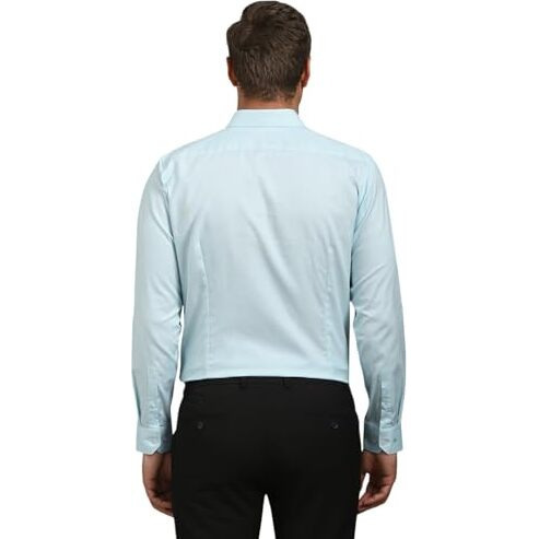 Louis Philippe Men's Regular Fit Shirt (Lpsfmslpo69734_Light Blue