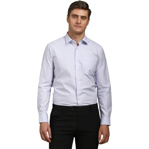 Louis Philippe Men's Regular Fit Shirt (Lpsfmslpv21534_Lilac