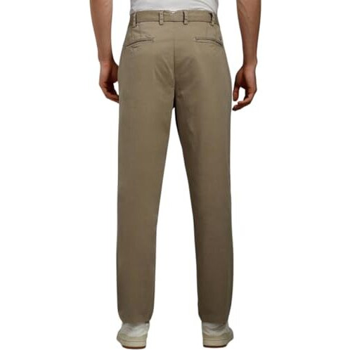 Louis Philippe Men's Loose Pants (Lrtpnbgb823475_Dark Khaki