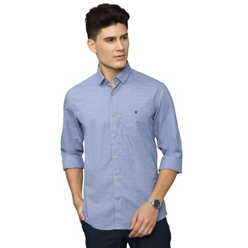Louis Philippe Men's Slim Fit Shirt (Lysfcslbv39256_Blue 40)