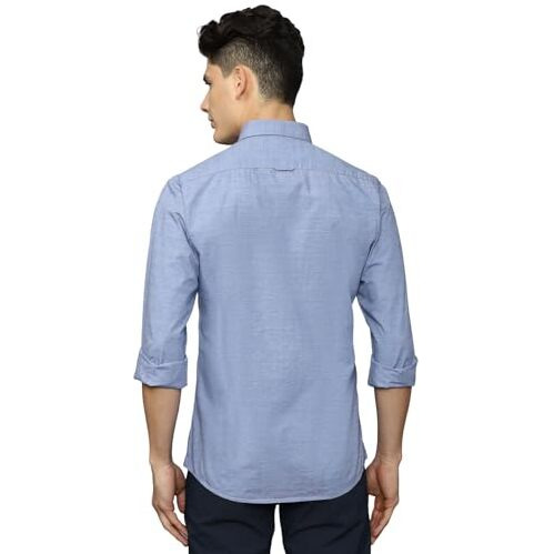 Louis Philippe Men's Slim Fit Shirt (Lysfcslbv39256_Blue 40)