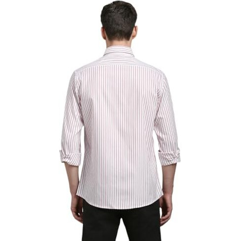 Louis Philippe Men's Slim Fit Shirt (Lysfcslbv77793_Red