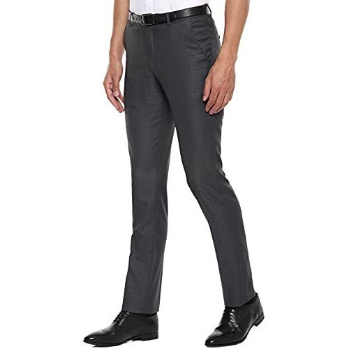Louis Philippe Men's Slim Pants (Lptfmslfg54148_Charcoal