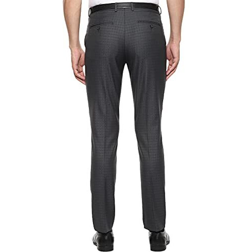 Louis Philippe Men's Slim Pants (Lptfmslfg54148_Charcoal