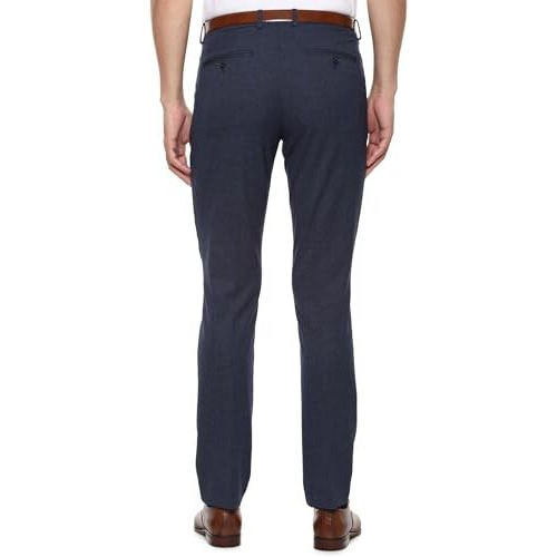 Louis Philippe Men's Slim Mid Rise Pants (Lptfmslpi71540_Light Navy, 32
