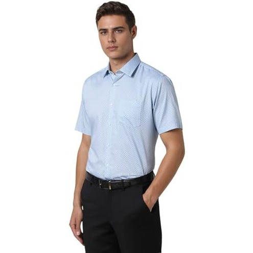 Van Heusen Men's Regular Fit Shirt (Vhshccubt19035_Grey