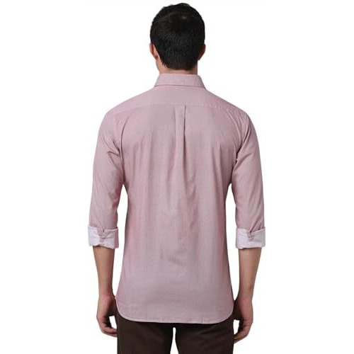Van Heusen Men's Slim Fit Shirt (Vssfuslfw19127_Maroon