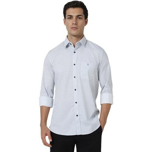 Van Heusen Men's Slim Fit Shirt (Vssfuslfd61552_White