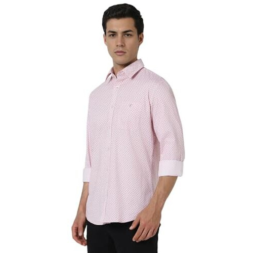 Van Heusen Men's Slim Fit Shirt (Vssfuslfp10659_Pink