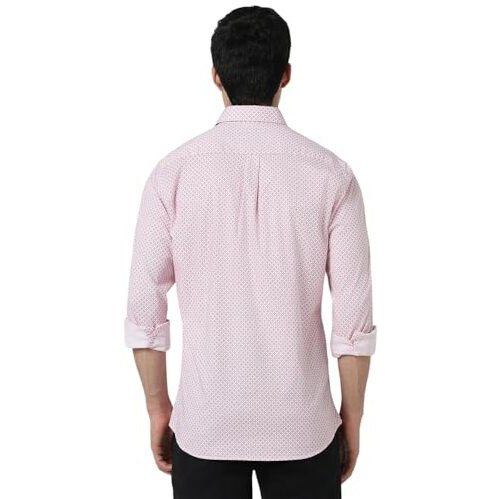 Van Heusen Men's Slim Fit Shirt (Vssfuslfp10659_Pink