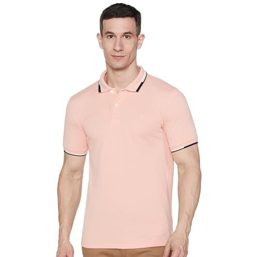 Allen Solly Men's Regular Fit T-Shirt (Askpqrgfx19521_Pink