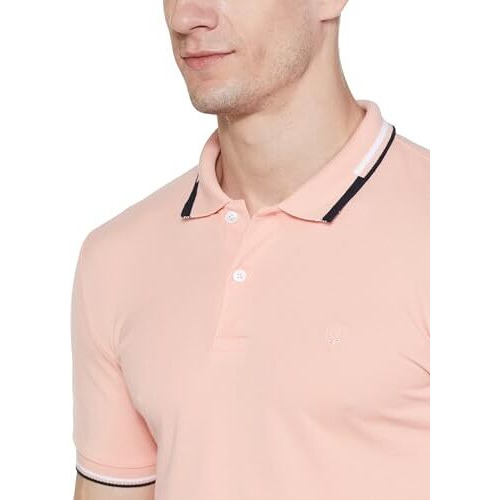 Allen Solly Men's Regular Fit T-Shirt (Askpqrgfx19521_Pink
