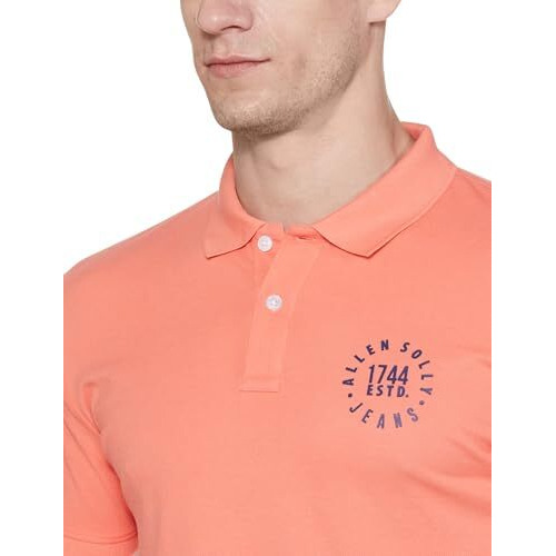Allen Solly Men's Regular Fit T-Shirt (Alkpargfv38151_Pink