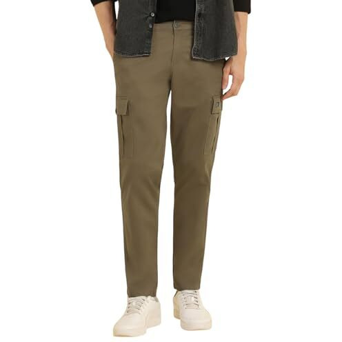 Allen Solly Men's Slim Casual Pants (Altfamofb33534_Brown