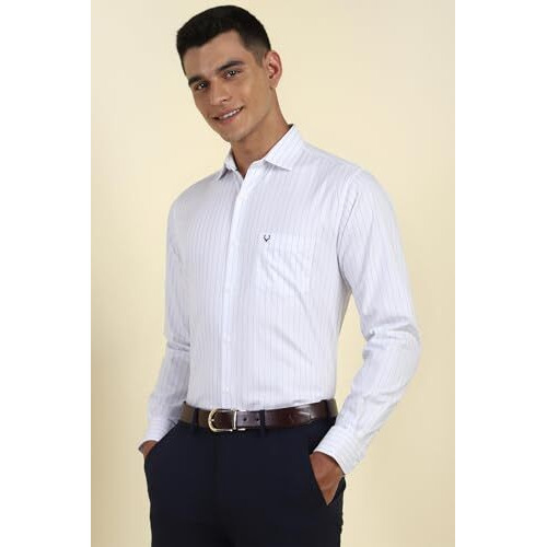 Allen Solly Men's Slim Fit Shirt (Assfqsppb31736_White