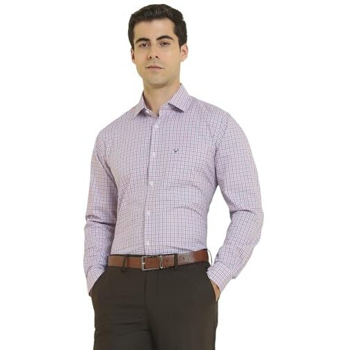 Allen Solly Men's Slim Fit Shirt (Assfqsppr98372_Pink