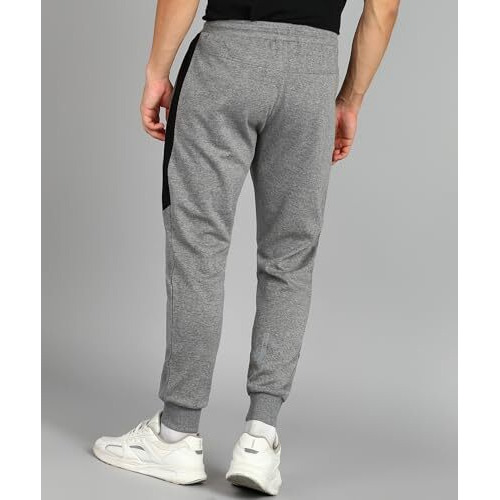 Alan Jones Clothing Men's Solid Regular Fit Cotton Joggers Track Pant (Melange_3Xl)