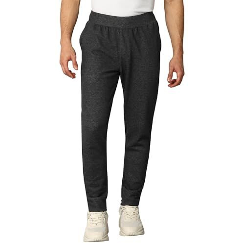 Alan Jones Clothing Men's Stretchable Solid Cotton Trackpant (Dark Grey_3Xl)