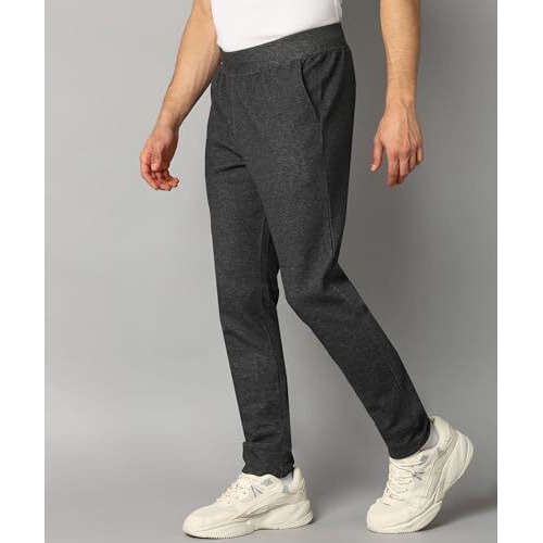 Alan Jones Clothing Men's Stretchable Solid Cotton Trackpant (Dark Grey_3Xl)