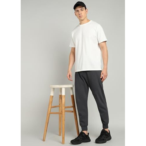 Alan Jones Clothing Men Corduory Regular Fit Joggers Mid Rise Track Pant (Dark Grey_3Xl)
