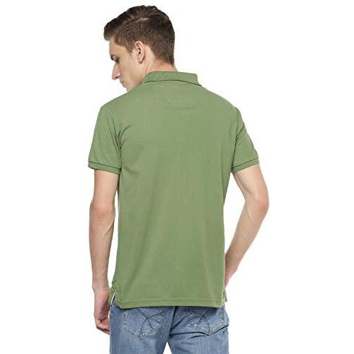 Alan Jones Clothing Solid Men's Regular Fit Polo Neck T-Shirt (Green_Xl)