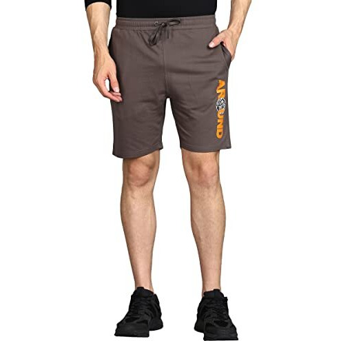 Alan Jones Clothing Solid Casual Men's Shorts (Grey_M)