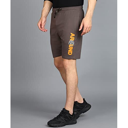 Alan Jones Clothing Solid Casual Men's Shorts (Grey_M)