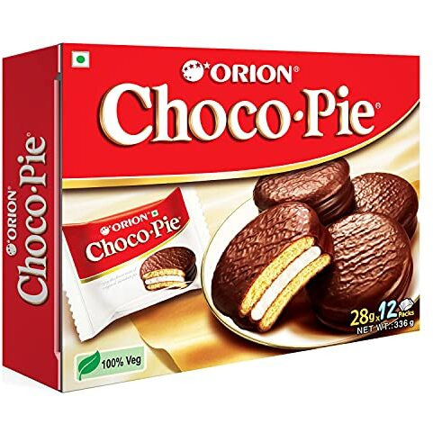Orion Choco Pie Chocolate Coated Soft Biscuit, 336 G, Pack Of 12
