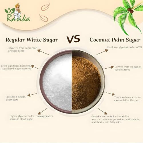 Rasika Coconut Sugar 100% Pure Organic 300G  Healthy Natural Sweetener, Low Glycemic Index, Unrefined, Gluten-Free, Lab Tested, Non-Gmo, Vegan, Keto-Friendly