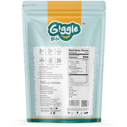 Giggle Bite 100% Pure California Select Roasted & Salted In Shell Pistachios, Pista Dry Fruits Nuts (1 Kg)