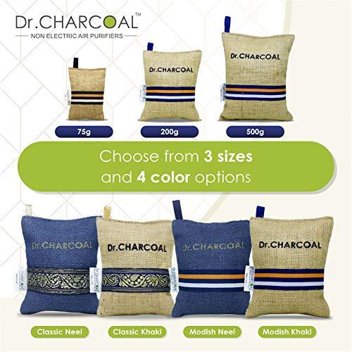 Dr. Charcoal Car Air Purifier For Cars, Activated Charcoal, Non-Electric - 200G Modish Khaki - 200G Modish Khaki