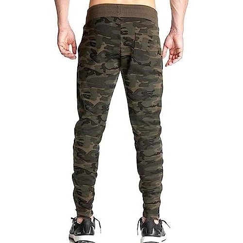 Peppyzone Men's Cotton Camouflage Slim Fit Track Pants For Men & Joggers | Durable Sports Trackpant  Ideal For Gym, Casual, Running & Active Wear | Men Trackpants (M, Green)