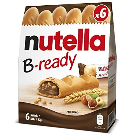 Nutella B-Ready Wafer - Hazelnut - 6 X 22 Gm