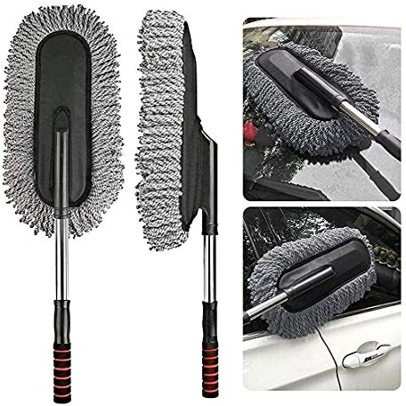 Kazenzo Microfiber Flexible Duster Car Wash | Car Cleaning Accessories | Microfiber | Brushes | Dry/Wet Home, Kitchen, Office Cleaning Brush With Expandable Handle