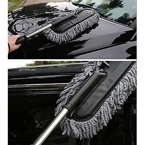 Kazenzo Microfiber Flexible Duster Car Wash | Car Cleaning Accessories | Microfiber | Brushes | Dry/Wet Home, Kitchen, Office Cleaning Brush With Expandable Handle