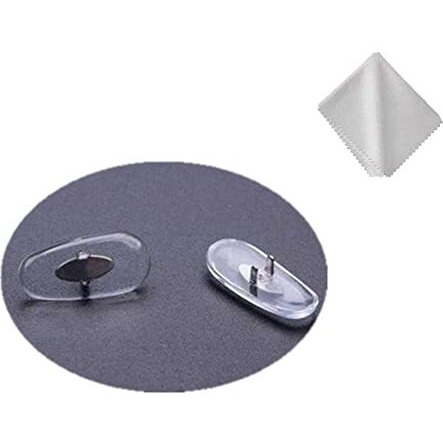 Bhavya Optic 1 Pair Replacement Clip-On Nose Pads For Aviator Clip-On Mount Type Nose Pads Eyewear Frame Sunglasses Spectacle With Cleaning Cloth