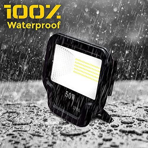 Gesto Tv Model 50W Led Flood Light  Ip66 Waterproof Led Lights With 120 Wide Beam | Halogen,Focus Light For Yard,Showroom,Shop, Factory,Garden,Temple,Tent, Warehouse,Playground (Cool White)-Pack Of 1
