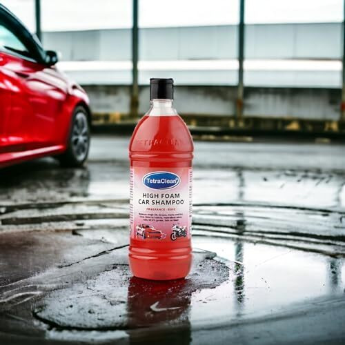 Tetraclean High Foam Car Shampoo Car Washing Liquid Car Cleaner Car Wash Shampoo | Remove Tough Dirt | Remove Dirt | Safe On Paint | For Home & Commercial Use, Rose Scented (1 L)