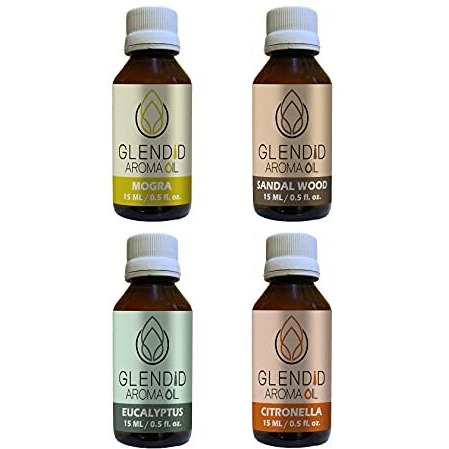Glendid Mogra,Sandal Wood, Eucalyptus, Citronella Diffuser Scented Fragrance Aroma Oil
