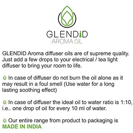 Glendid Mogra,Sandal Wood, Eucalyptus, Citronella Diffuser Scented Fragrance Aroma Oil