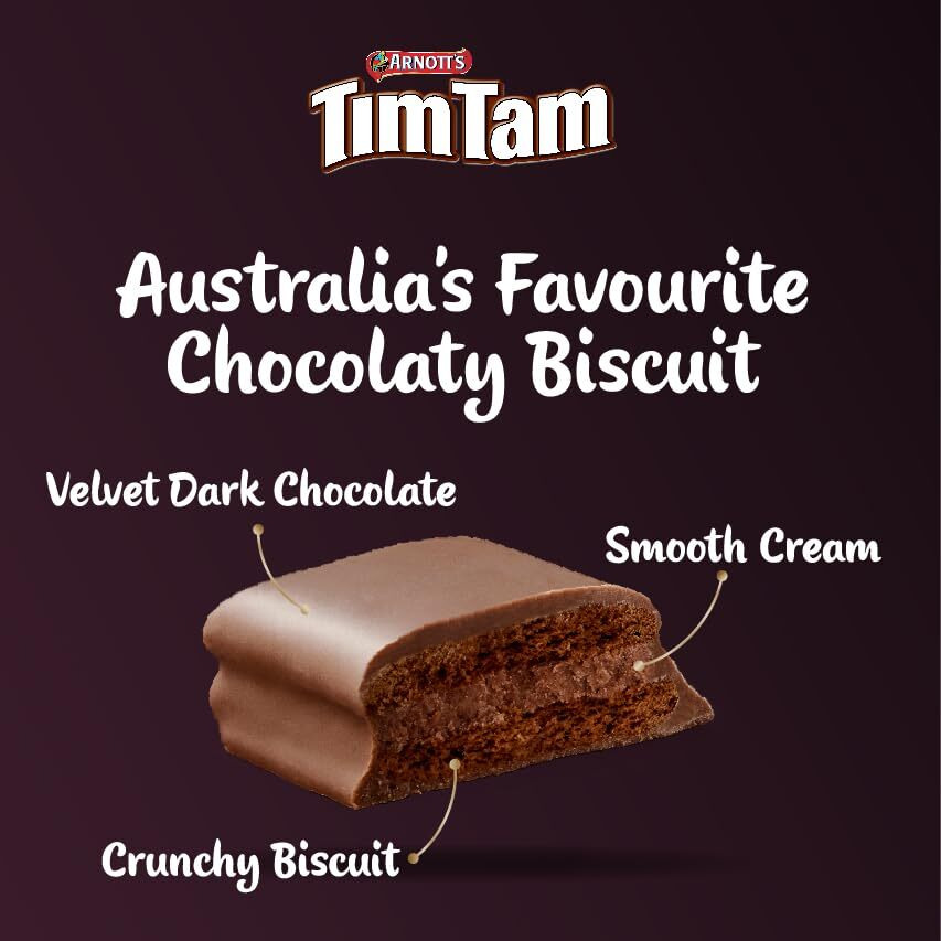 Tim Tam Dark Biscuit Bars With Dark Chocolate Flavour Coating, 5.75 Oz  163 G