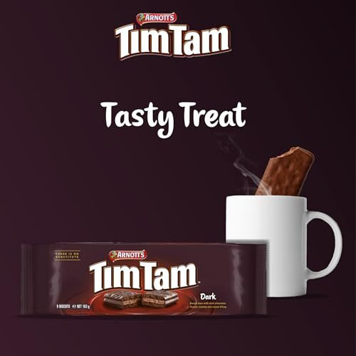 Tim Tam Dark Biscuit Bars With Dark Chocolate Flavour Coating, 5.75 Oz  163 G
