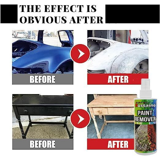 Rustaino Non-Acidic Paint Remover Spray For All Types Of Paint Surfaces - Automobiles, Metal, Steel, Glass, Wood, Wall, Iron, Acrylic, Ink Stain Etc - (250Ml)